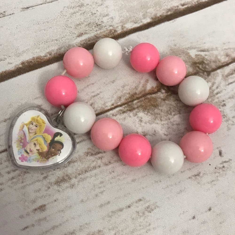 Disney Princess‎ Pink Beaded Bracelet Disney Princess Charm